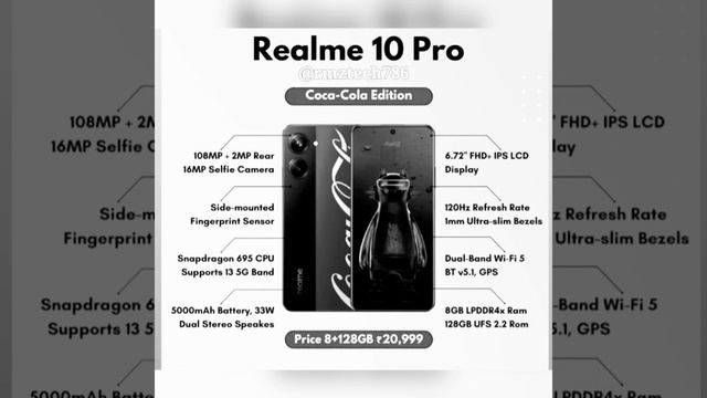 Realme 10 Pro || Coca-Cola Edition || #shorts #ytshorts #youtubeshorts