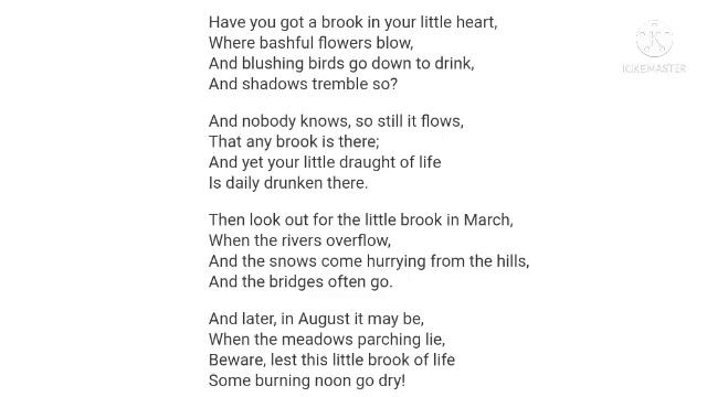 Have You Got A Brook In Your Little Heart By Emily Dickinson (In Hindi)