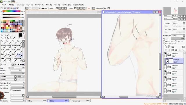 『SAI』SpeedPaint ≡ How to Drawing : Step by Step (วิธีวาดตัวละคร)