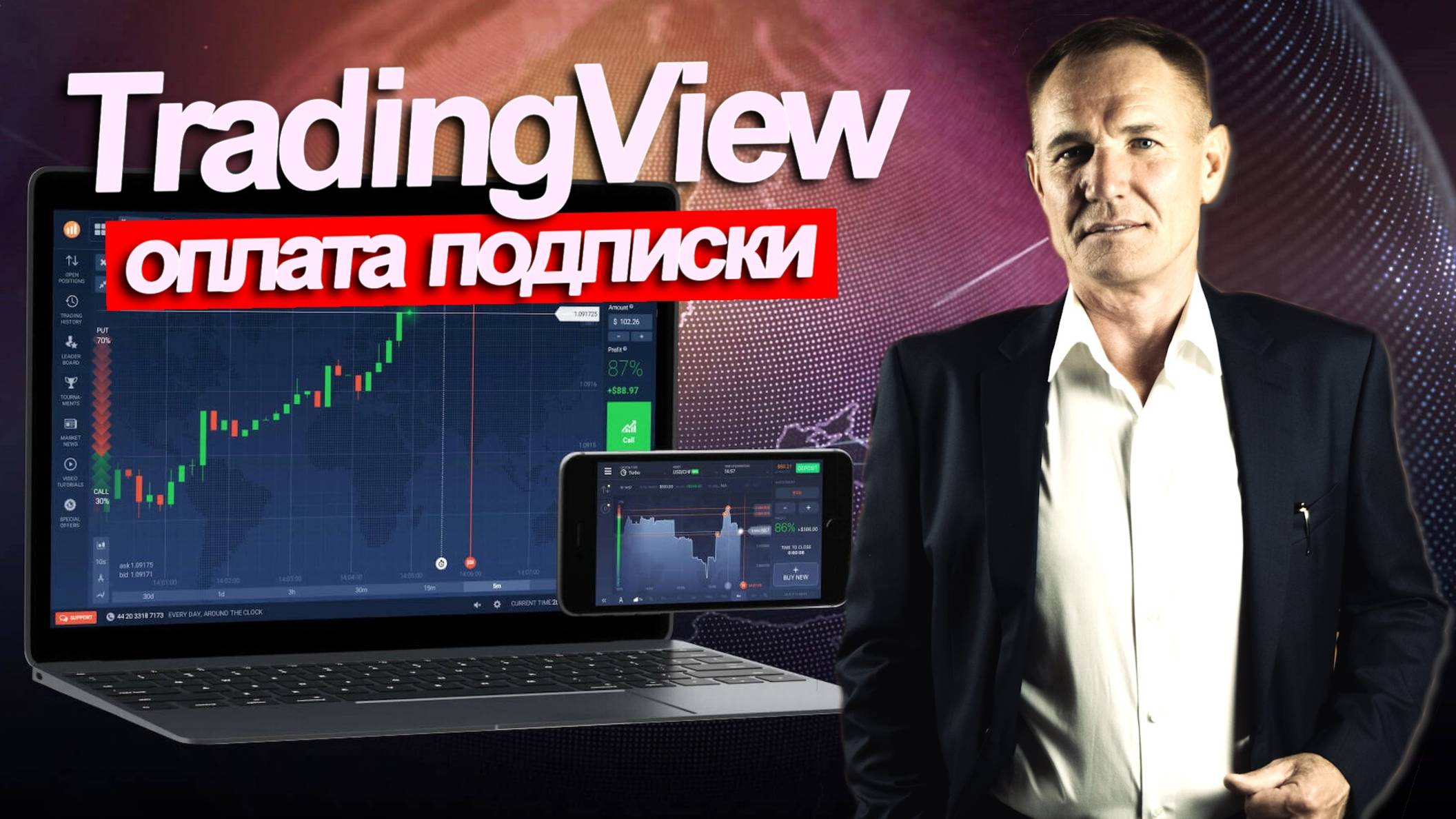 Как просто оплатить подписку на терминал TradingView из России с телефона #профессиональный_трейдер
