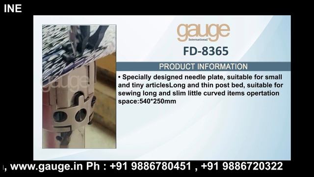 FD-8365 High Post Bed Compound Feed Lockstitch Sewing Machine