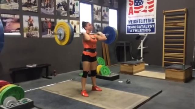 Alyssa Clean Double 95 kg (209 lbs) at 63 kg bodyweight