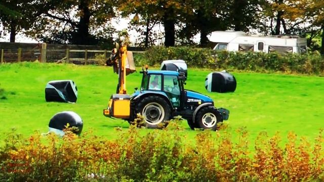 Two Tractors Hedge-Cutting in 2012.