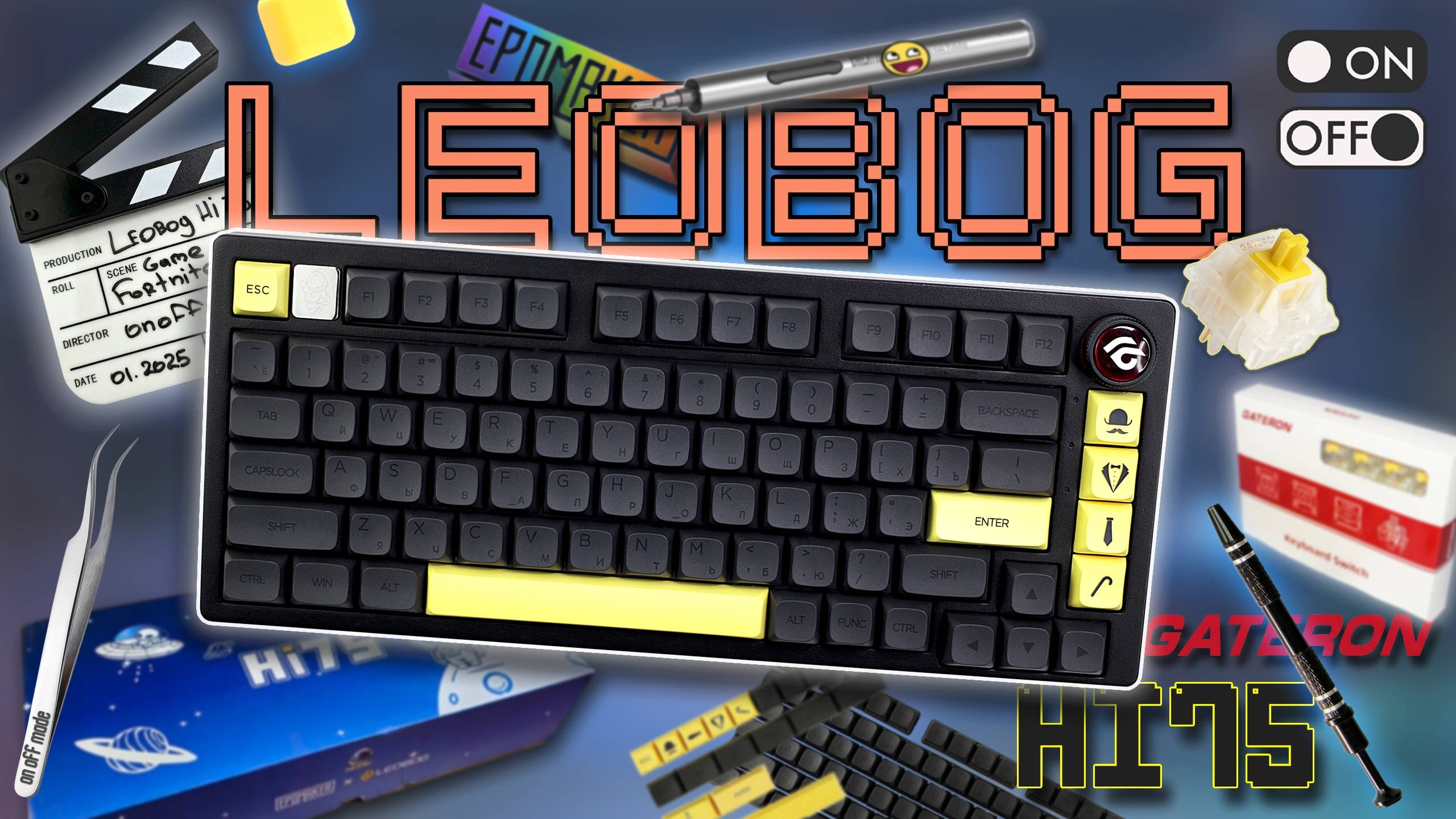 Leobog Hi 75 + Gateron Milky Yellow + PBT keycaps | Моддинг механической клавиатуры + ASMR Unboxing