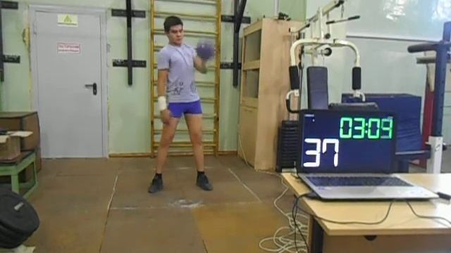 Гиревой спорт. Тархов Кирилл 2006 года Рывок гири 12 кг за 5 минут (Спринт) 13.10.2020 года.