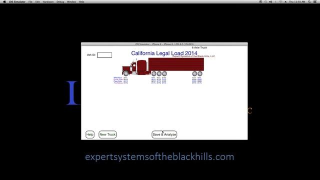 Truck Legal Weight Limits Using California Legal Load for iPhone