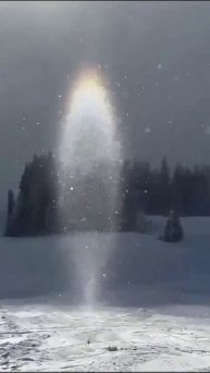 На горнолыжном курорте солнце буквально открыло портал