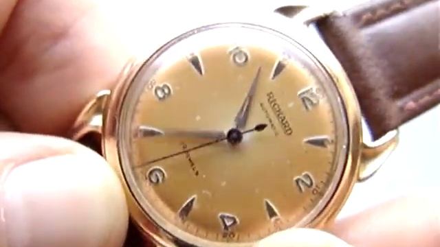 MEN'S 34 mm RICHARD automatic GOOD CONDITION collector's wristwatch pre-1950