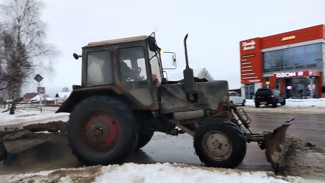 очистка дорог от снега 57 часть