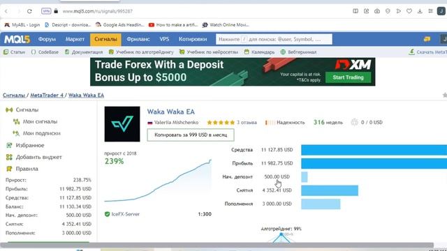 Automatic Trading Success with Waka Waka EA v4.43 MT4