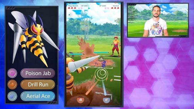 Mega Beedrill Battles in 1500 Pokemon Go Great League PVP