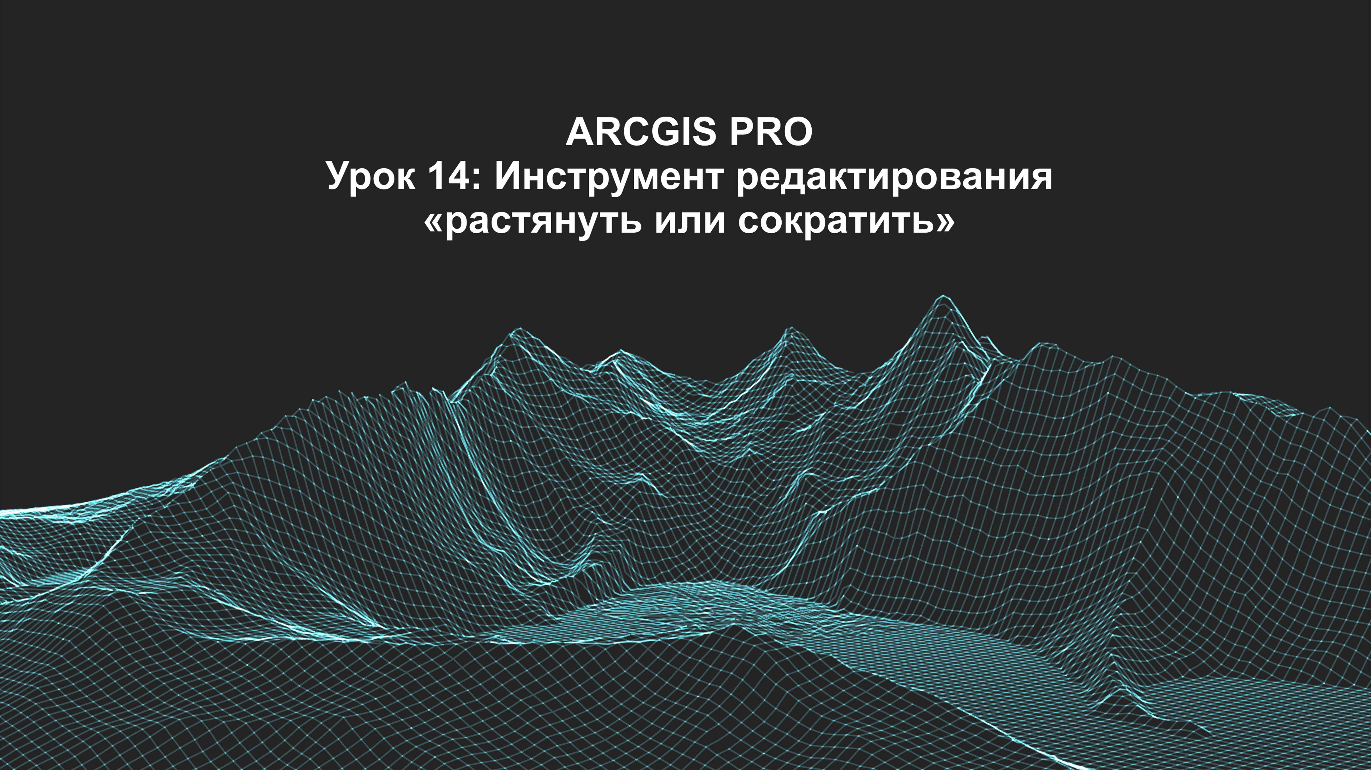 ArcGIS Pro: инструмент редактирования "растянуть или сократить".