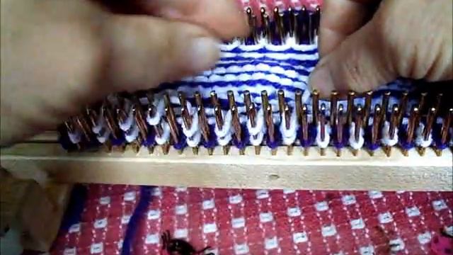 knitting fairisle on a loom