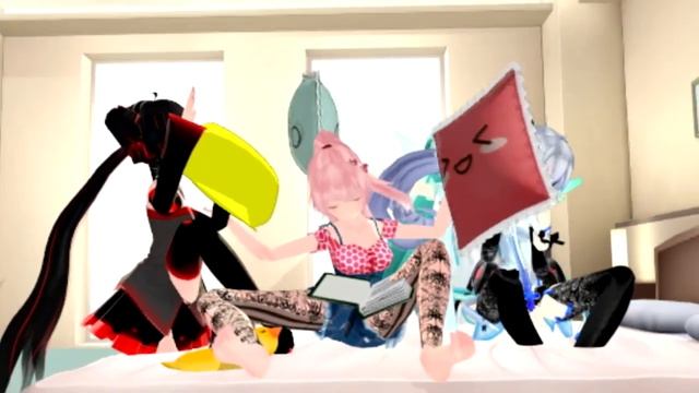 Бой падушками MMD
