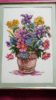 My completed embroidery project…