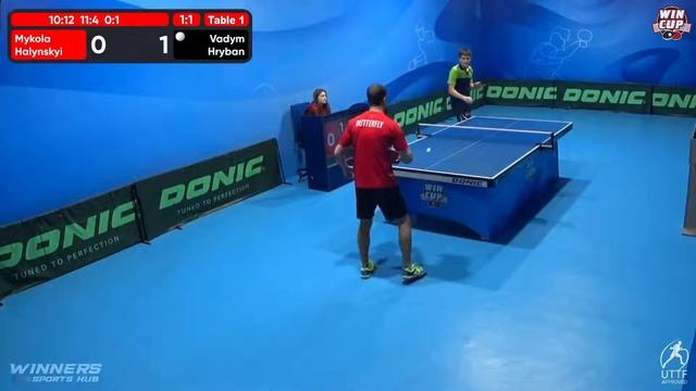 23:00 Mykola Halynskyi 1-3 Vadym Hryban West 5 WIN CUP 28.11.2022 | TABLE TENNIS WINCUP