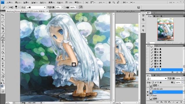 Painting Process - Menma from Anohana 02