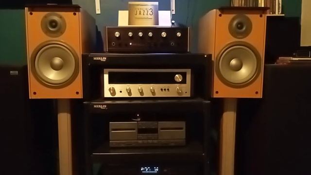 DENON DHT-300/300DV 2-way Bookshelf, Sansui AU-505, cdp Harman Kardon HD710