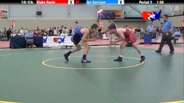 University Nat`ls FS  74 KG / 163 lbs: Blake Roulo vs. Jon Garrison