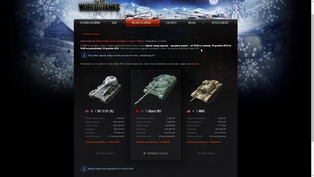 Nagrody za III Kampanię - Trudny Wybór | World Of Tanks