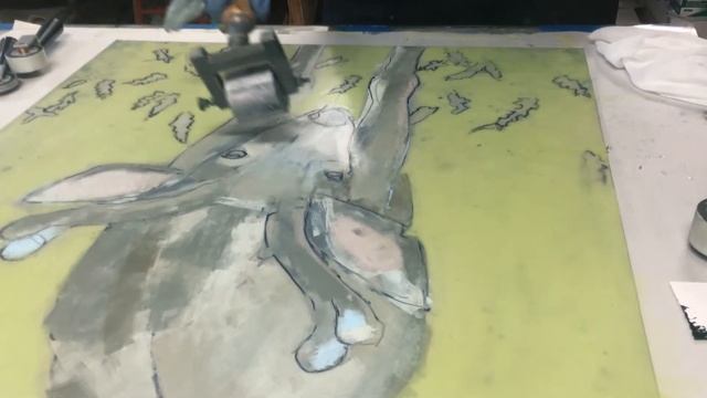 Paula Schuette Kraemer Demonstrates the Monoprint, Drypoint, Monotype Printmaking Process