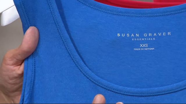 Susan Graver Essentials Cotton Modal Scoop Neck Tank on QVC