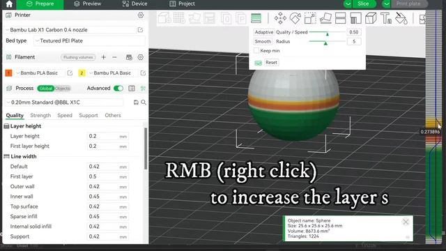 Variable Layer Height Bambu Studio v1.4