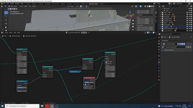 Blender Geometry Nodes -  Sci-Fi City (Structure)