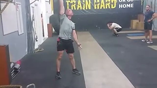 32 kg KB open palm lift from the floor to OH подьем Знаменского