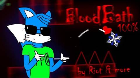 Как синий лис смог исполнить свои две мечты! / BloodBath / Geometry Dash