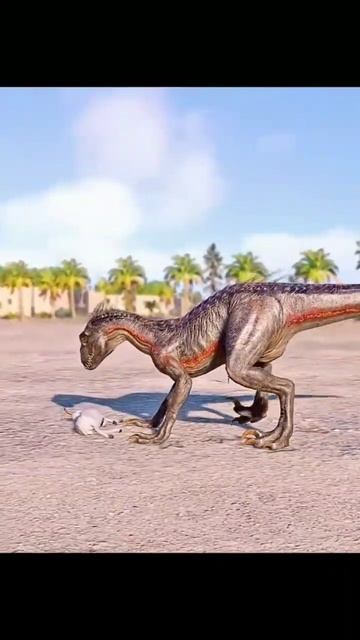 indoraptor comendo uma cabra