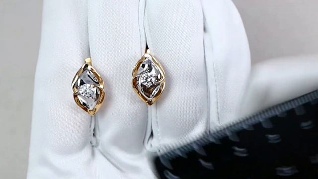 Золотые серьги Александра с Swarovski кл3316а-62сбк