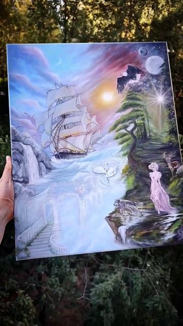 Авторская картина "Там где неба кончается край" Масляная живопись2023г #shorts #youtubeshort #short