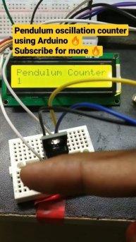 pendulum oscillation counter using Arduino and IR sensor | object counter using IR sensor #shorts