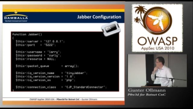 OWASP AppSec USA 2010: P0w3d for Botnet CnC 3/3