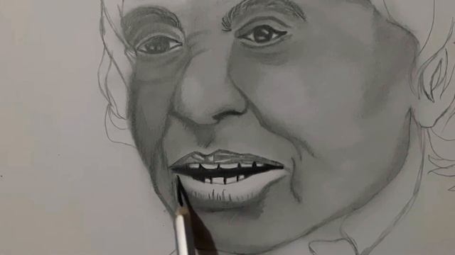 Drawing A. P. J. Abdul Kalam / Pencil sketch / How to draw abdul kalam / By Nikita #Funwithnikita