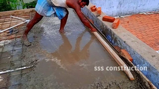 Amazing building| 320 sq feet house roof concreat work _using sand and cement