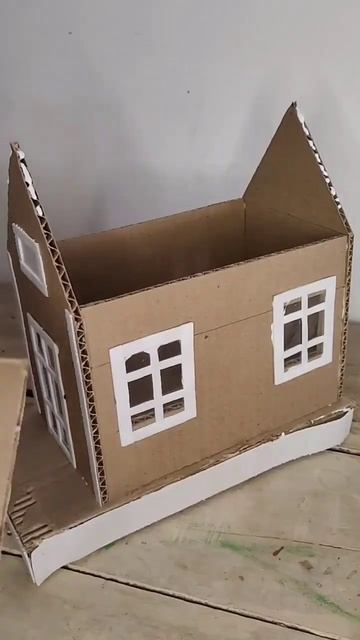 how to make cardboard small beautiful house #shorts