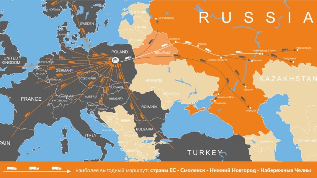 Из европы в РФ