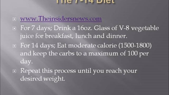 Shocking Results 7-14 Diet Controversial Free No BS Weight Loss