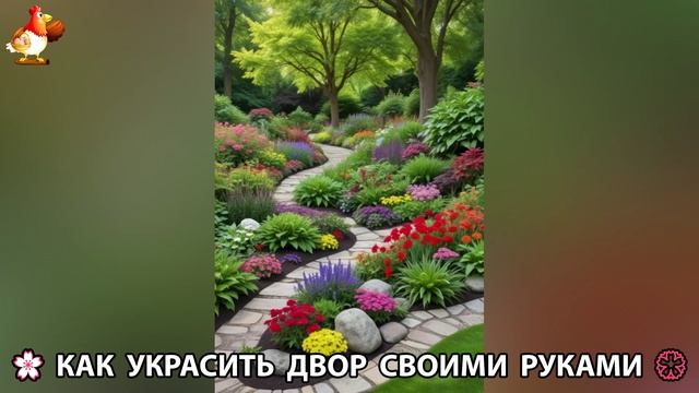 Как украсить двор дома фото идеи (29) 🏡 для дачи и сада своими руками 🌷🪻🌺💮