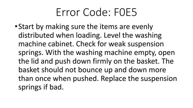 F0E5 Error Code SOLVED!!! Kenmore Top Load Washer Washing Machine FOES