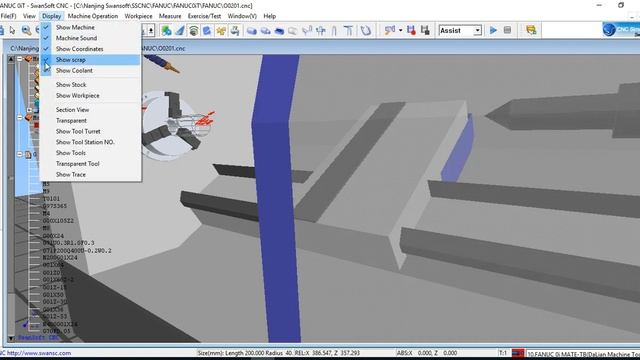 1 4 display Simulator CNC Swansoft Fanuc OiT