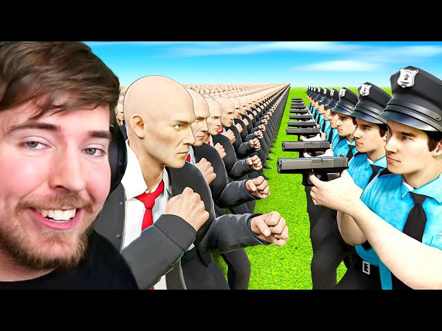 100 наемников vs 10 настоящих полицейских!