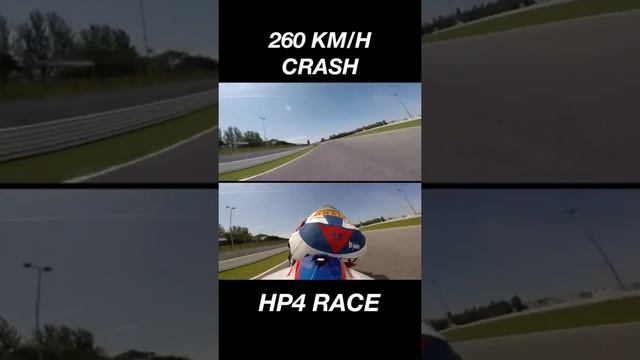 BMW S1000RR crash at 260 km/h