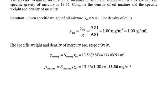 Numerical Problems on Density, Specific Weight, Specific Volume and Specific Gravity | 03