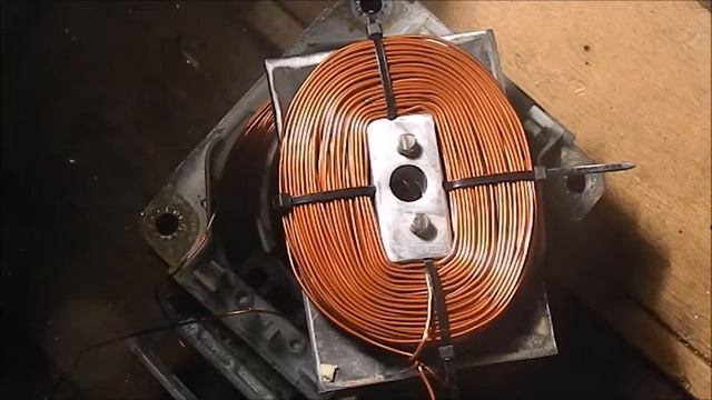 Stator coil from scrap copper washing machine motor wire 06 12 2016