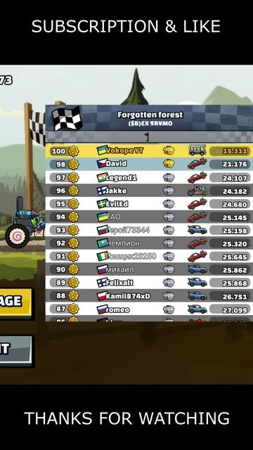 🎧 NEW Community Showcase 🎧 (Forgotten Forest) - Hill Climb Racing 2 #shorts #hcr2