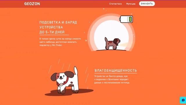 Промо-сайт "Трекер для домашних питомцев". Автор Аймурзина Екатерина