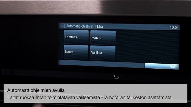 Miele oven's automatic programs